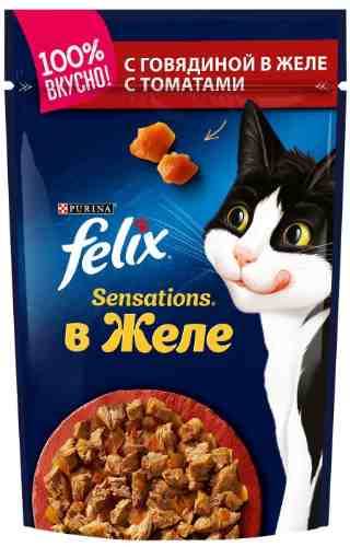 Влажный корм для кошек Felix с говядиной 85г арт. 313411