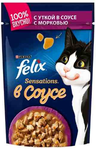 Влажный корм для кошек Felix с уткой 85г арт. 464465