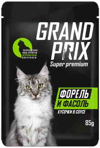 Влажный корм для кошек Grand Prix Форель и фасоль 85г арт. 1207949