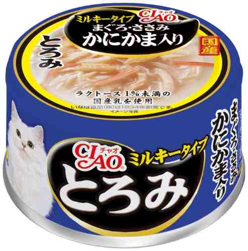 Влажный корм для кошек Inaba Ciao Toromi Куриное филе с тунцом магуро и сурими в сливочном бульоне 80г арт. 1187689