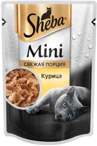 Влажный корм для кошек Sheba Mini Свежая порция с курицей 50г арт. 433959
