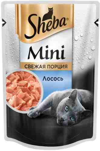 Влажный корм для кошек Sheba Mini Свежая порция с лососем 50г арт. 433960