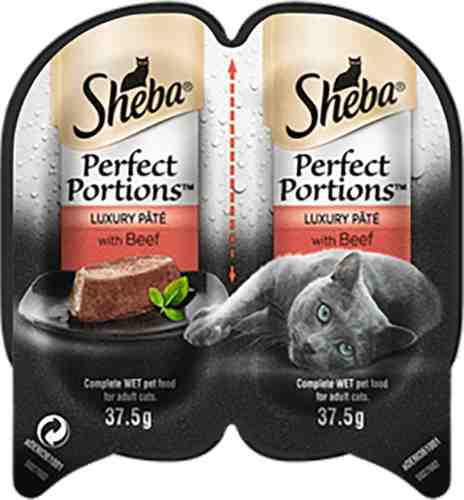Влажный корм для кошек Sheba Perfect Portions паштет с говядиной 2шт*37.5г арт. 1001759