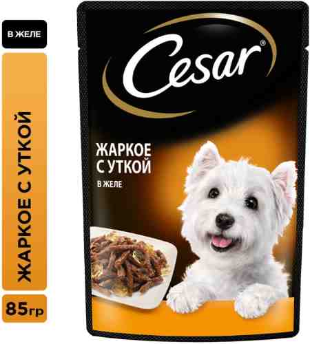 Влажный корм для собак Cesar жаркое с уткой в желе 85г арт. 988482