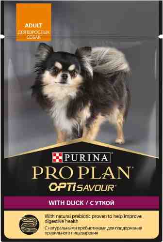 Влажный корм для собак Purina Pro Plan OptiSavour с уткой 85г арт. 1204995