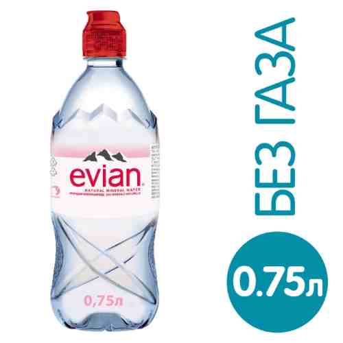 Вода Evian минеральная столовая негазированная 750мл арт. 341465