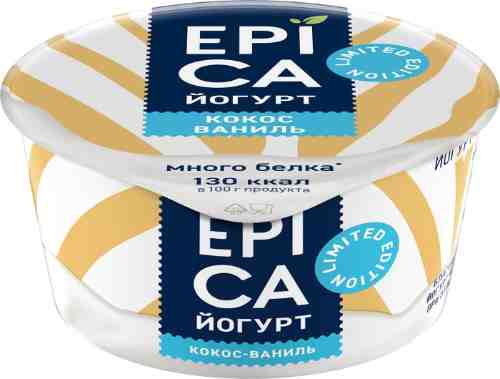 Йогурт Epica с кокосом и ванилью 6.3% 130г арт. 318156