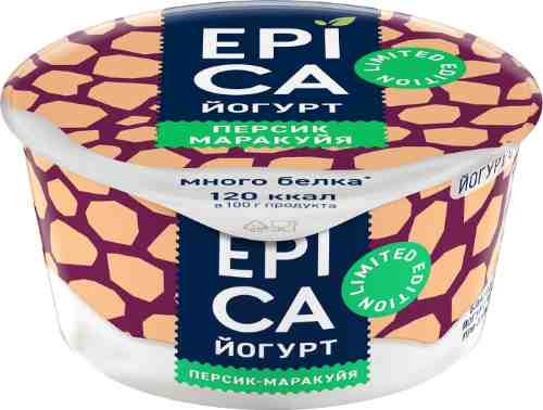 Йогурт Epica с персиком и маракуйей 4.8% 130г арт. 439039