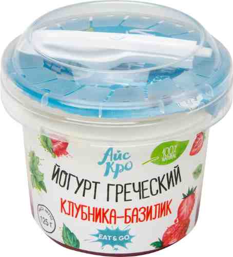 Йогурт Icecro Греческий Клубника Базилик 3% 125г арт. 524558