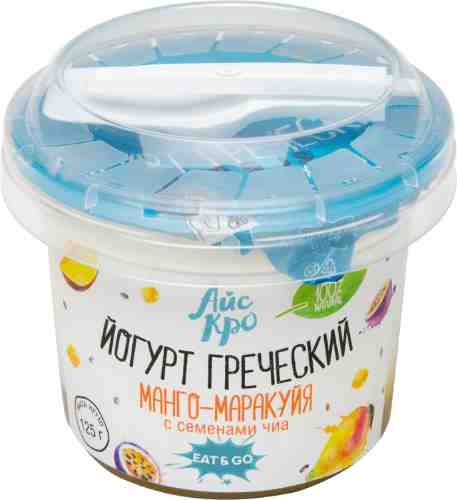 Йогурт Icecro Греческий Манго-Маракуйя с семенами чиа 3% 125г арт. 524560