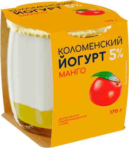 Йогурт Коломенский Манго 5% 170г арт. 1181532