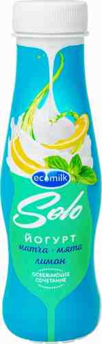 Йогурт питьевой Ecomilk Solo Матча-Мята-Лимон 2.8% 290г арт. 958651