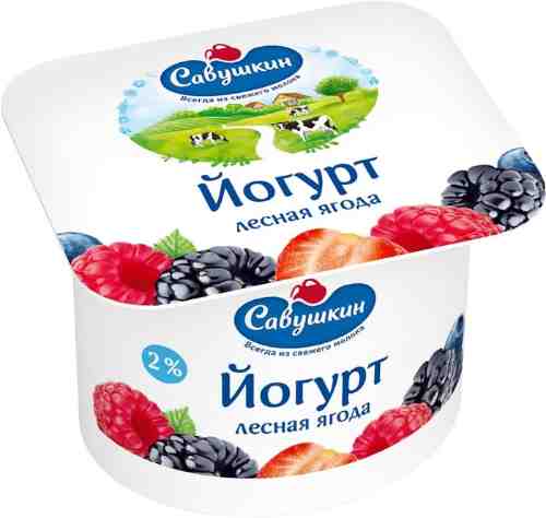 Йогурт Савушкин Лесная ягода 2% 120г арт. 431057