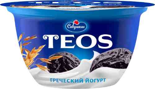 Йогурт Савушкин Teos Греческий Чернослив-Злаки 2% 140г арт. 1176479