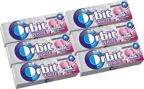 Жевательная резинка Orbit White Bubblemint 13.6г (упаковка 6 шт.) арт. 304287pack