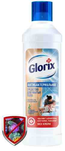 Жидкость моющая Glorix Свежесть Атлантики для мытья пола с антибактериальным эффектом 1л арт. 373590