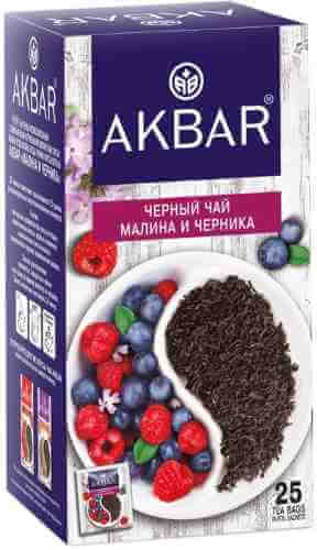 Чай черный Akbar Малина и Черника 25*1.5г арт. 1000342