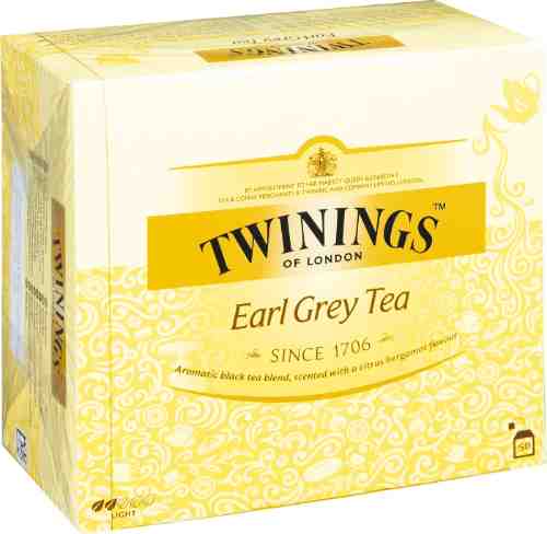 Чай черный Twinings Earl Grey с бергамотом 50*2г арт. 947502
