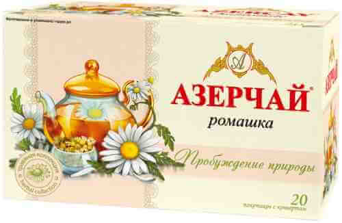 Чай зеленый Азерчай Пробуждение природы Ромашка 20*1.8г арт. 1063111
