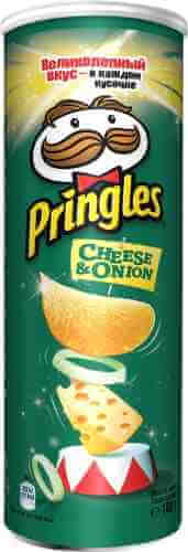 Чипсы Pringles со вкусом сыра и лука 165г арт. 311392