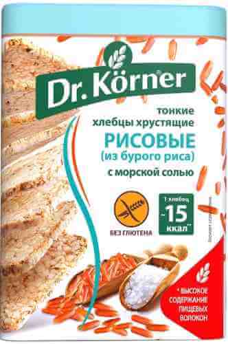 Хлебцы Dr.Korner Рисовые с морской солью без глютена 100г арт. 309014