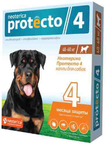 Капли Neoterica Protecto для собак 40-60кг 2шт арт. 1198669