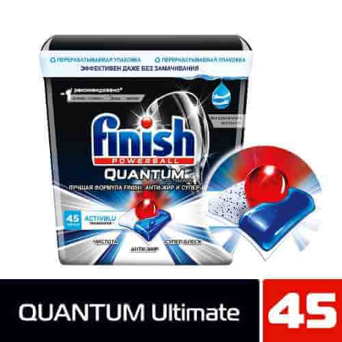 Капсулы для посудомоечных машин Finish Quantum Ultimate 45 капсул арт. 1067703