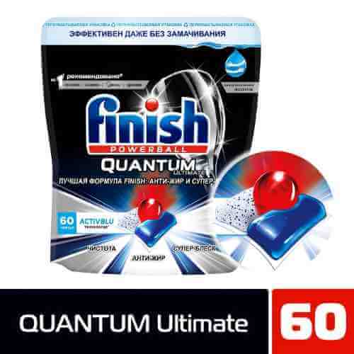 Капсулы для посудомоечных машин Finish Quantum Ultimate 60 капсул арт. 1067694