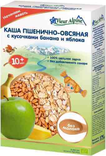 Каша Fleur Alpine Organic Пшенично-овсяная с кусочками банана и яблока с 10 месяцев 175г арт. 982622