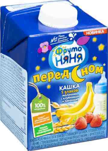 Каша ФрутоНяня Молочная 5 злаков Клубника-Банан 500г арт. 946693