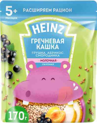 Каша Heinz Гречневая Лакомая молочная груша абрикос смородина 170г арт. 711462
