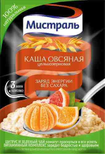 Каша овсяная Мистраль Заряд энергии без сахара цельнозерновая 40г арт. 709095