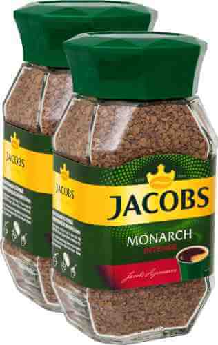 Кофе растворимый Jacobs Monarch Intense 95г (упаковка 2 шт.) арт. 312031pack