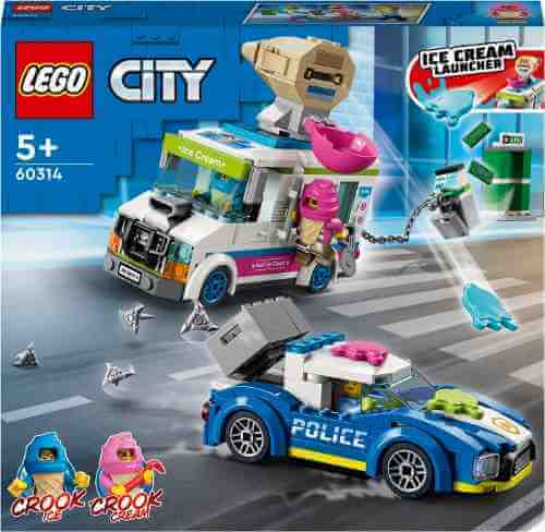 Конструктор LEGO City 60314 Погоня полиции за грузовиком с мороженым арт. 1183628