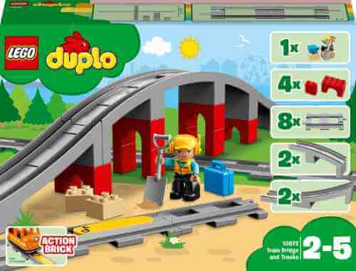 Конструктор LEGO DUPLO Town 10872 Железнодорожный мост арт. 1002308