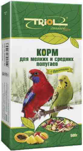 Корм для птиц Triol Криспи для мелких и средних попугаев 500г арт. 550206