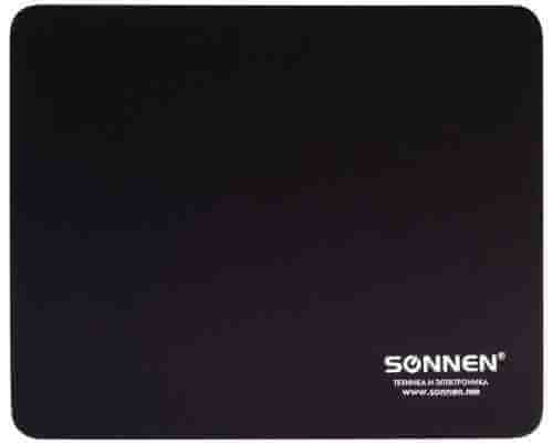 Коврик для мыши Sonnen Black резина+ткань 22*18*0.3см арт. 1209139