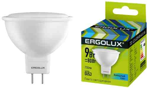 Лампа светодиодная Ergolux LED GU5.3 9Вт арт. 1078745