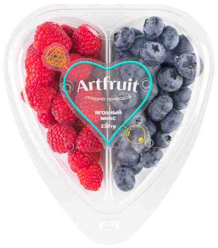 Малина и голубика Artfruit в сердце 250г упаковка арт. 464931