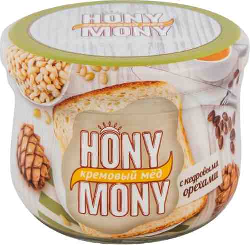 Мед HonyMony кремовый с кедровыми орехами 220г арт. 1137020
