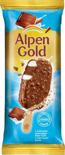 Мороженое Alpen Gold сливочное с хрустящим рисом и солеными шариками 8% 58г арт. 954558