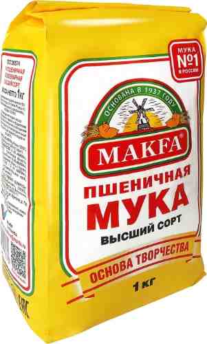 Мука Makfa Пшеничная высший сорт 1кг арт. 304613