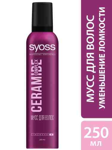 Мусс для укладки волос Syoss Ceramide Complex Укрепление Максимально сильная фиксация 5 250мл арт. 317161