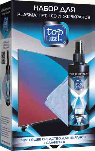 Набор Top house для Plasma TFT LCD и ЖК-экранов Средство чистящее + салфетка арт. 1177118