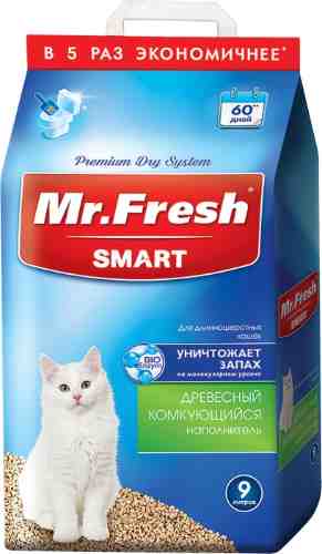 Наполнитель для кошачьего туалета Mr.Fresh Smart для длинношерстных кошек 9л арт. 1062930
