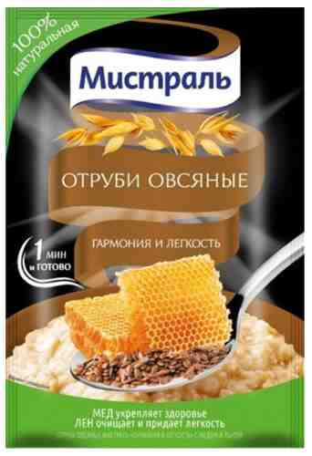 Отруби Мистраль овсяные Гармония и легкость Мед-Лен 30г арт. 1172352