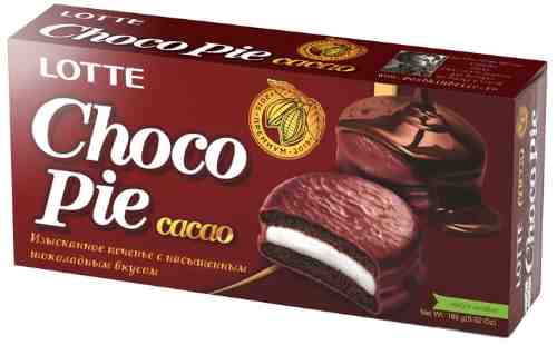 Печенье Lotte Choco Pie Cacao в глазури 6шт*28г арт. 345575