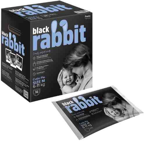 Подгузники-трусики Black Rabbit М 6-11кг 32шт арт. 1087046
