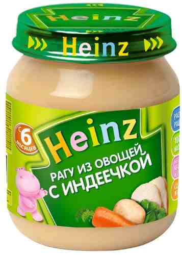 Пюре Heinz Рагу из овощей с индеечкой 120г арт. 312156