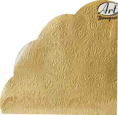 Салфетки бумажные Art Bouquet Rondo золотые 3 слоя 32см 12шт арт. 1051863